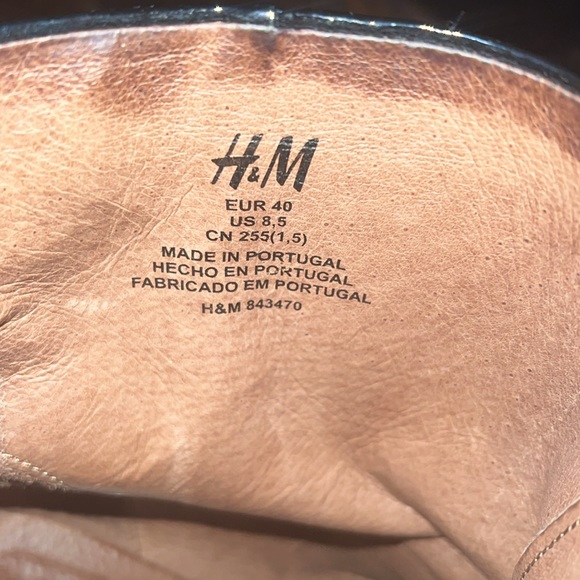 H&M Premium Patten Leather Boots Size 8.5 - Picture 8 of 14